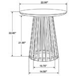 TOUHY 2-PIECE ROUND COFFEE AND END TABLE SET NATURAL MANGO - Image 8