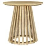 TOUHY 3-PIECE ROUND COFFEE AND END TABLE SET NATURAL MANGO - Image 4