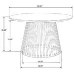 TOUHY 3-PIECE ROUND COFFEE AND END TABLE SET NATURAL MANGO - Image 9