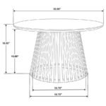TOUHY ROUND SOLID WOOD COCKTAIL COFFEE TABLE NATURAL MANGO - Image 6