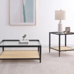 AMHERST 2-PIECE COFFEE AND END TABLE SET BLACK