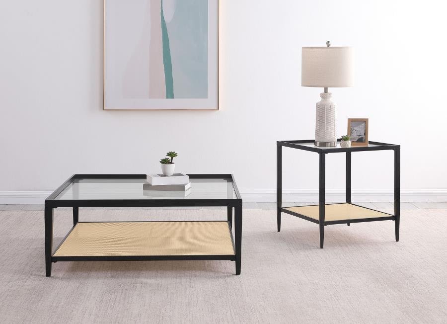 710658-S2_01x900.jpg AMHERST 2-PIECE COFFEE AND END TABLE SET BLACK - Image 1