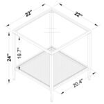 AMHERST 3-PIECE COFFEE AND END TABLE SET BLACK - Image 9