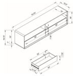 ELLICE 71-INCH TV STAND MEDIA CONSOLE WHITE - Image 9