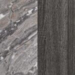GLADSTONE ROUND FAUX MARBLE TOP END TABLE DISTRESSED GREY - Image 8