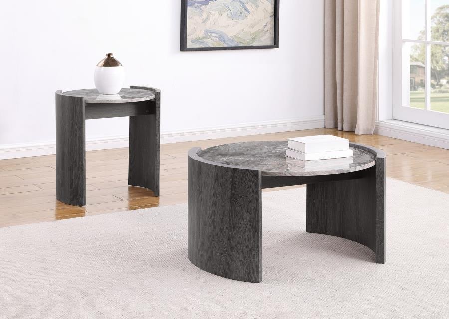 710758-S2_01x900.jpg GLADSTONE 2-PIECE COFFEE AND END TABLE SET DISTRESSED GREY - Image 1
