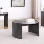 GLADSTONE 3-PIECE COFFEE AND END TABLE SET DISTRESSED GREY