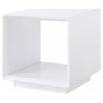 PASEO SQUARE END SIDE TABLE WHITE HIGH GLOSS - Image 4