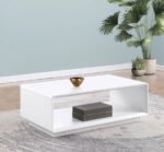 PASEO RECTANGULAR COCKTAIL COFFEE TABLE WHITE HIGH GLOSS - Image 2