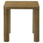 CASTLEWOOD 2-PIECE COCKTAIL COFFEE TABLE SET BROWN OAK - Image 4