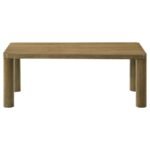 CASTLEWOOD 2-PIECE COCKTAIL COFFEE TABLE SET BROWN OAK - Image 6