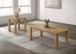 CASTLEWOOD ENGINEERED WOOD COCKTAIL COFFEE TABLE LIGHT OAK - Image 9