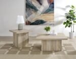 DEVAR SQUARE ENGINEERED WOOD END TABLE DISTRESSED PINE - Image 9