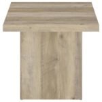 DEVAR 3-PIECE SQUARE COFFEE END TABLE SET DISTRESSED PINE - Image 4