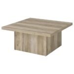 DEVAR 3-PIECE SQUARE COFFEE END TABLE SET DISTRESSED PINE - Image 10