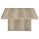 DEVAR 3-PIECE SQUARE COFFEE END TABLE SET DISTRESSED PINE - Image 12