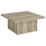 DEVAR SQUARE ENGINEERED WOOD COFFEE TABLE DISTRESSED PINE