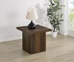 DEVAR SQUARE ENGINEERED WOOD SIDE END TABLE DARK PINE - Image 2