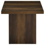 DEVAR SQUARE ENGINEERED WOOD SIDE END TABLE DARK PINE - Image 3