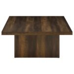 DEVAR SQUARE ENGINEERED WOOD COCKTAIL COFFEE TABLE DARK PINE - Image 5