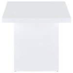 DEVAR 2-PIECE SQUARE COFFEE END TABLE SET WHITE HIGH GLOSS - Image 4