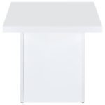 DEVAR 2-PIECE SQUARE COFFEE END TABLE SET WHITE HIGH GLOSS - Image 7