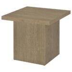 DEVAR SQUARE ENGINEERED WOOD SIDE END TABLE LATTE - Image 4