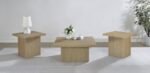 DEVAR 3-PIECE SQUARE COCKTAIL COFFEE END TABLE SET LATTE