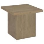 DEVAR 3-PIECE SQUARE COCKTAIL COFFEE END TABLE SET LATTE - Image 3