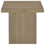 DEVAR 3-PIECE SQUARE COCKTAIL COFFEE END TABLE SET LATTE - Image 4