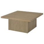 DEVAR 3-PIECE SQUARE COCKTAIL COFFEE END TABLE SET LATTE - Image 10
