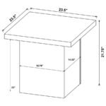 DEVAR 3-PIECE SQUARE COCKTAIL COFFEE END TABLE SET LATTE - Image 14