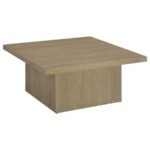 DEVAR SQUARE ENGINEERED WOOD COCKTAIL COFFEE TABLE LATTE