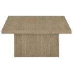 DEVAR SQUARE ENGINEERED WOOD COCKTAIL COFFEE TABLE LATTE - Image 5