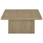 DEVAR SQUARE ENGINEERED WOOD COCKTAIL COFFEE TABLE LATTE - Image 6