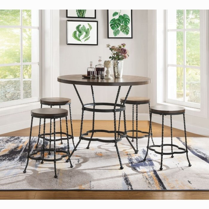 71890.jpg Qamar 5PC Pack Counter Height Table Set - Image 1
