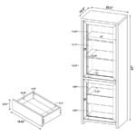 DENISON 67-INCH 2-DOOR MEDIA TOWER STORAGE CABINET BLACK - Image 10