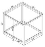 TRINI 1-SHELF GLASS TOP SIDE END TABLE BLACK NICKEL - Image 3