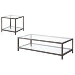 TRINI 2-PIECE COFFEE AND END TABLE SET BLACK NICKEL - Image 2