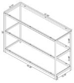 TRINI 2-SHELF GLASS TOP ENTRYWAY CONSOLE TABLE BLACK NICKEL - Image 3