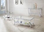 SAIDE SQUARE GLASS TOP SIDE END TABLE CHROME - Image 7