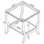 SAIDE 3-PIECE GLASS TOP COFFEE AND END TABLE SET CHROME - Image 5