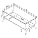 SAIDE 3-PIECE GLASS TOP COFFEE AND END TABLE SET CHROME - Image 6