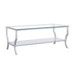 SAIDE RECTANGULAR GLASS TOP COFFEE TABLE CHROME