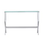 SAIDE RECTANGULAR GLASS TOP ENTRYWAY CONSOLE TABLE CHROME - Image 3