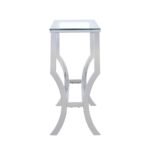 SAIDE RECTANGULAR GLASS TOP ENTRYWAY CONSOLE TABLE CHROME - Image 5