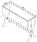 SAIDE RECTANGULAR GLASS TOP ENTRYWAY CONSOLE TABLE CHROME - Image 6