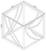 LILLE SQUARE GLASS TOP SIDE END TABLE CHROME - Image 4
