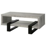 DINARD ENGINEERED WOOD COFFEE TABLE GREY DRIFTWOOD - Image 4