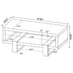DINARD ENGINEERED WOOD COFFEE TABLE GREY DRIFTWOOD - Image 7